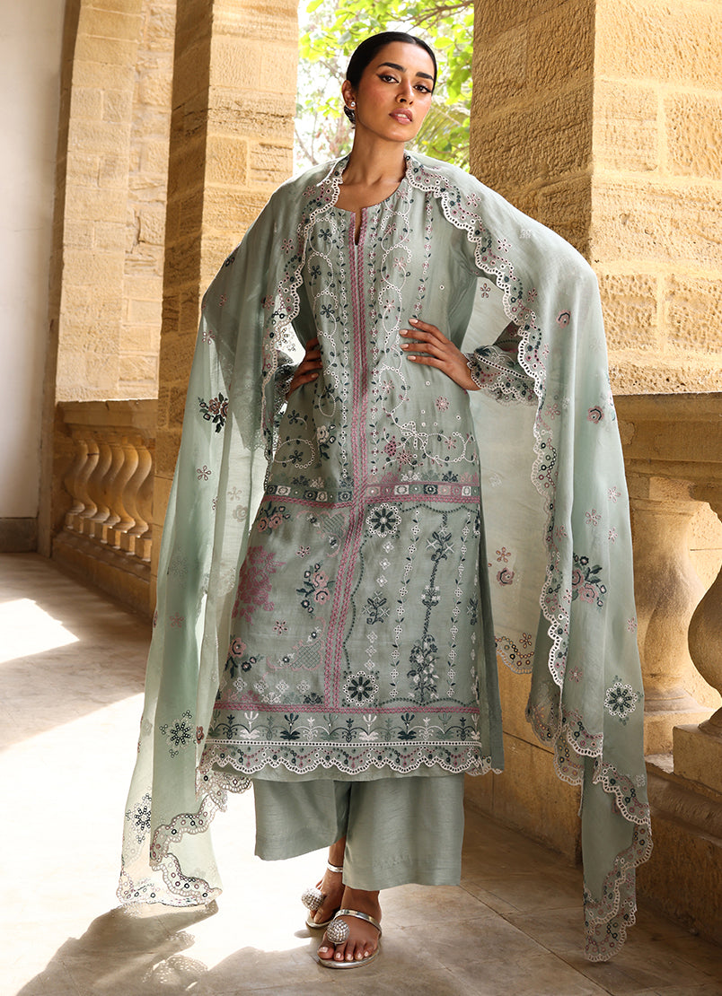 3 PC Embroidered Suit