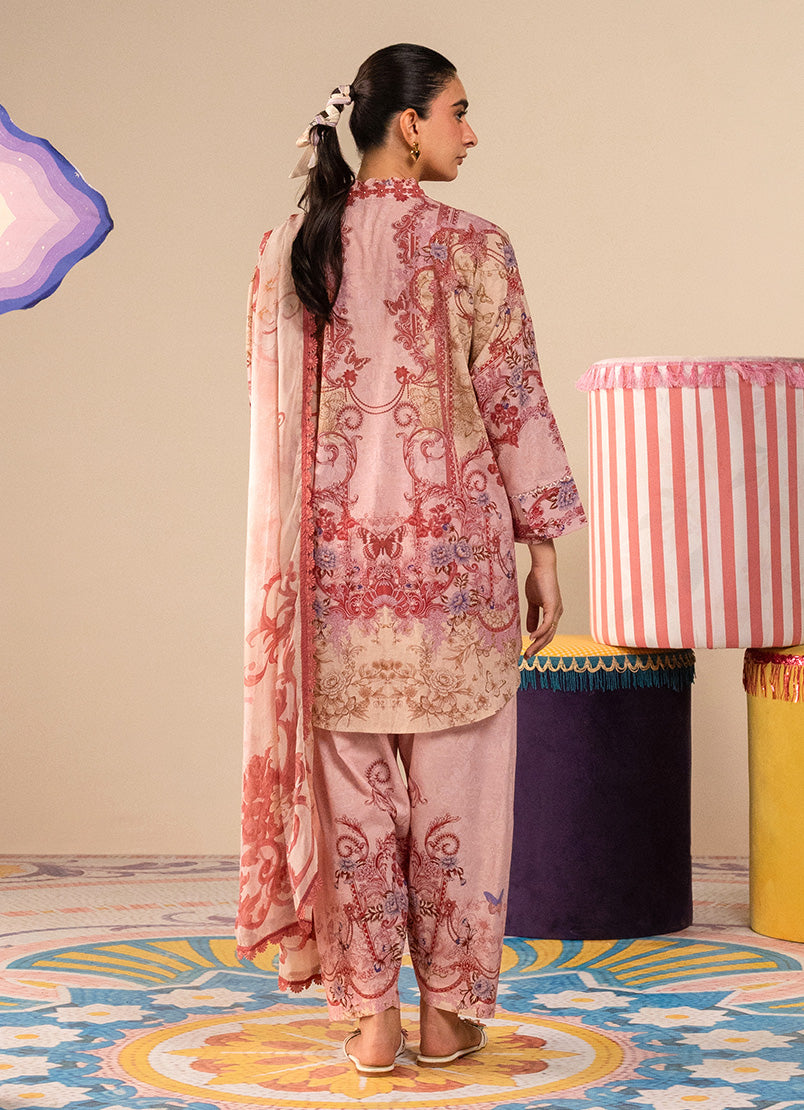 Printed Solid 3 PC Suit