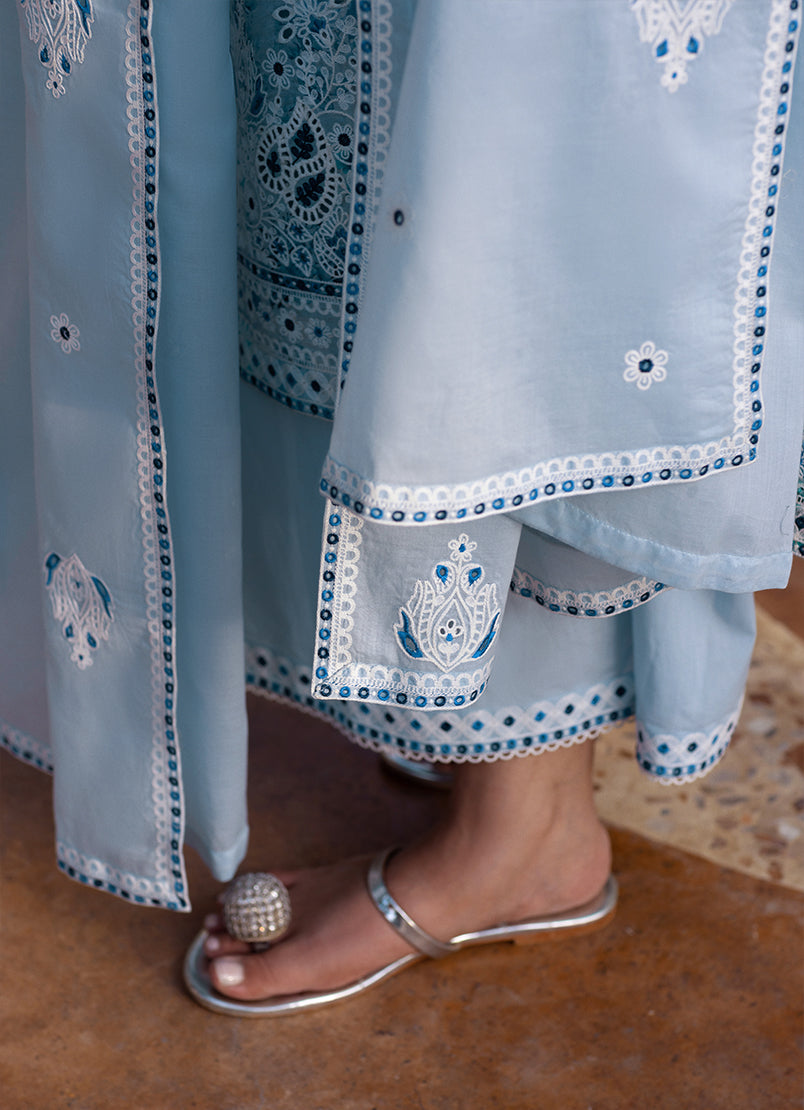 3 PC Embroidered Printed Suit