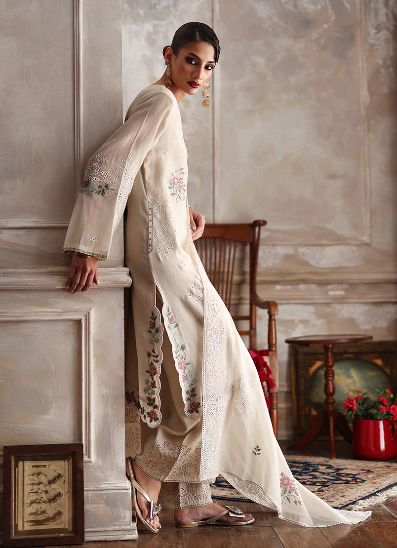 3PC Embroidered Suit