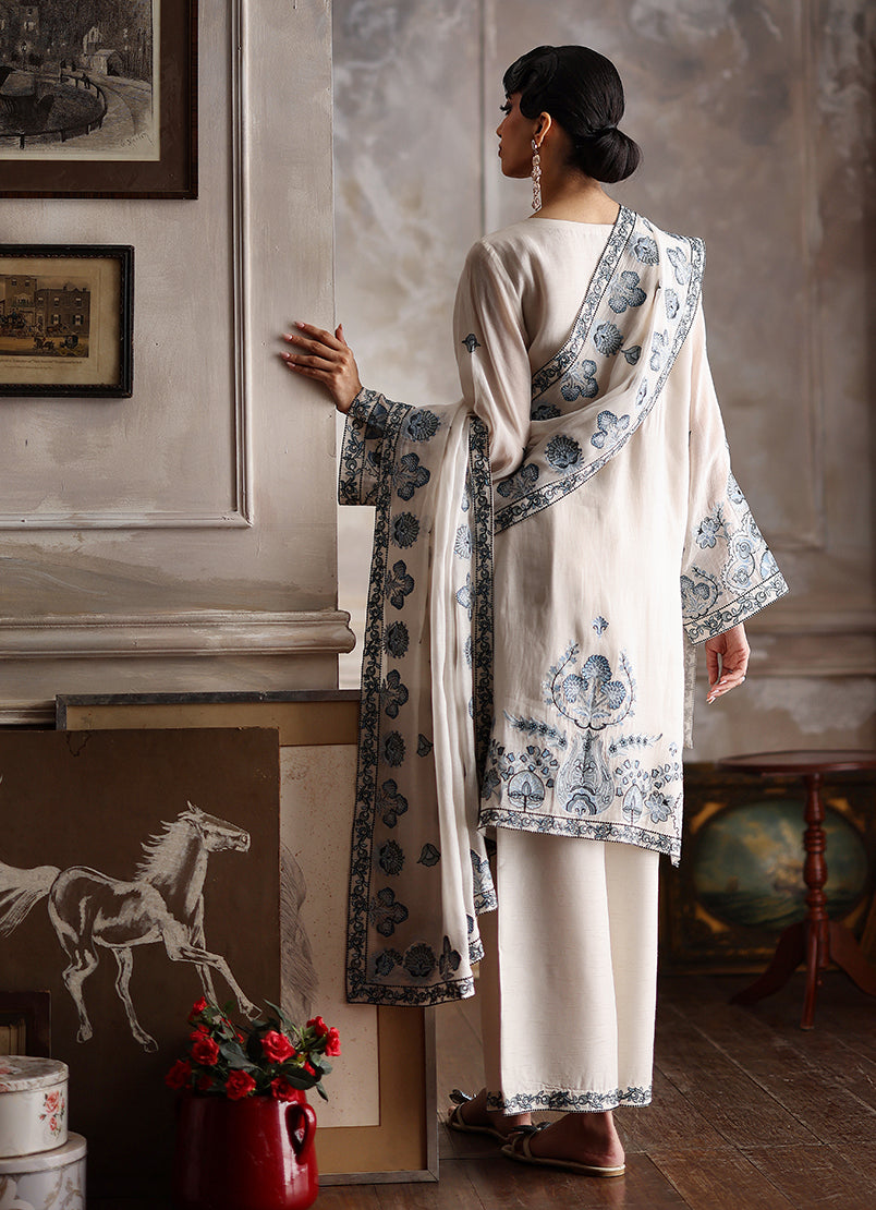 3PC Embroidered Suit
