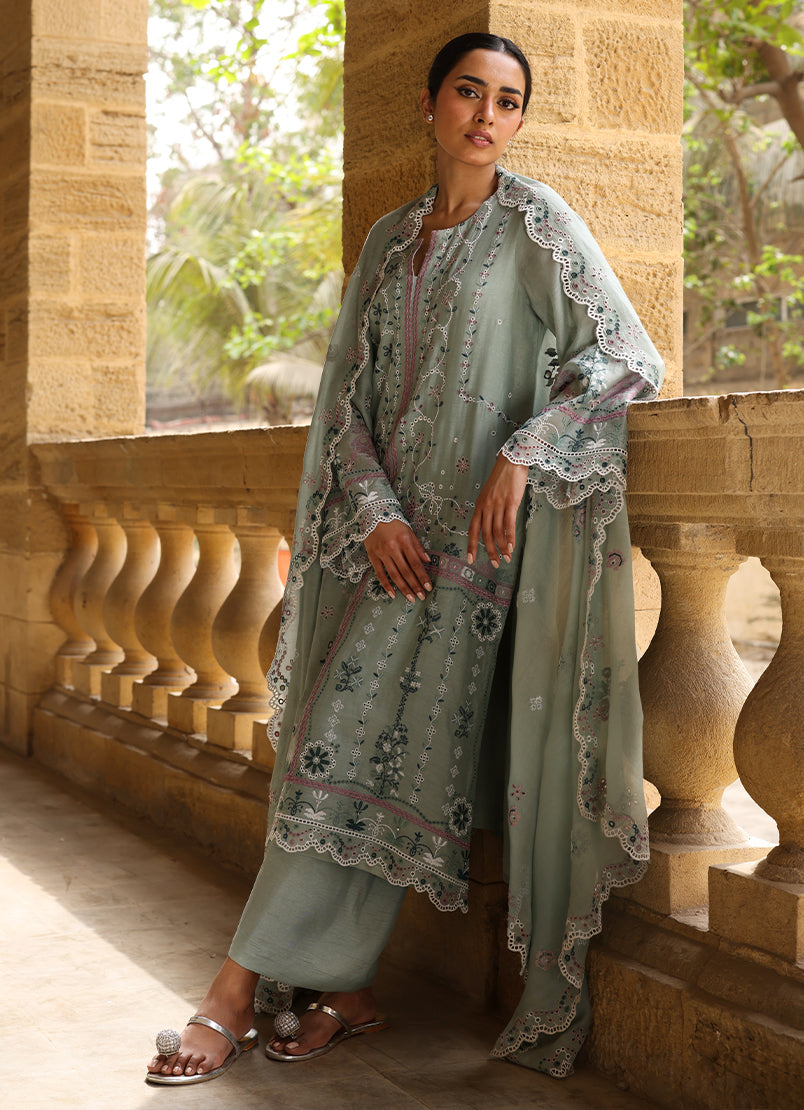 3 PC Embroidered Suit