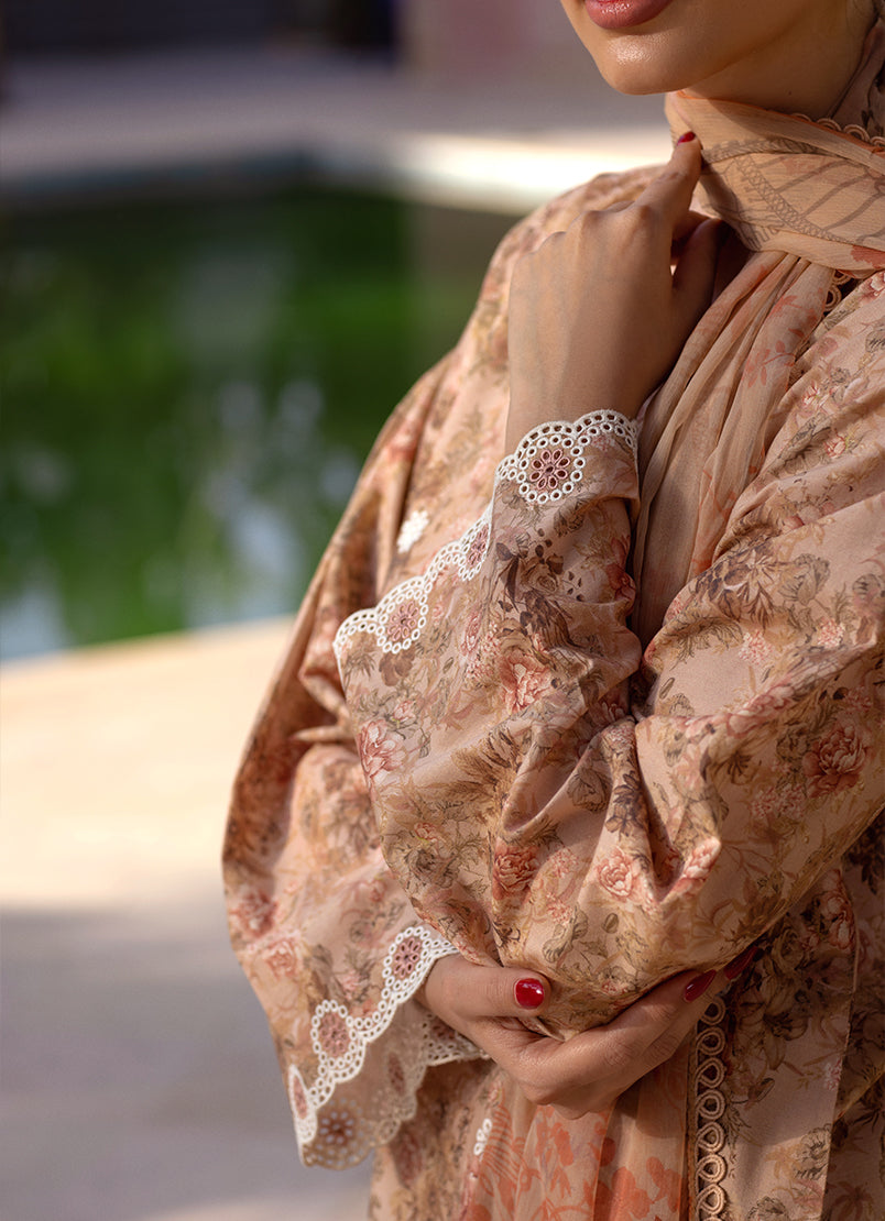 3 PC Embroidered Printed Suit