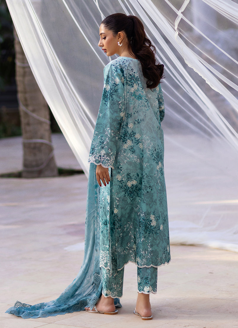 3 PC Embroidered Printed Suit