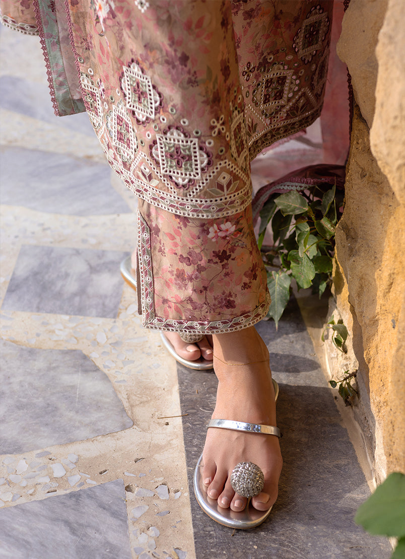 3 PC Embroidered Printed Suit