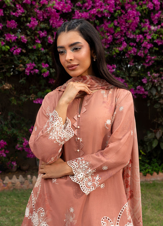 Printed Embroidered 3 PC Suit