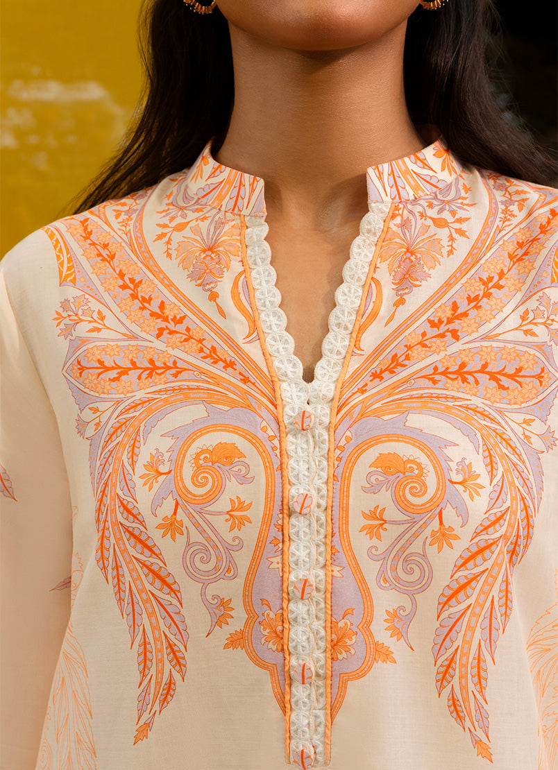 Printed Embroidered CO-ORD set