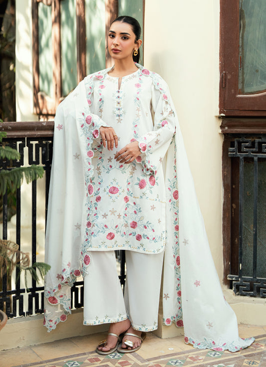 Embroidered 3 PC Suit