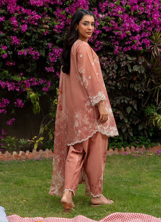Printed Embroidered 3 PC Suit
