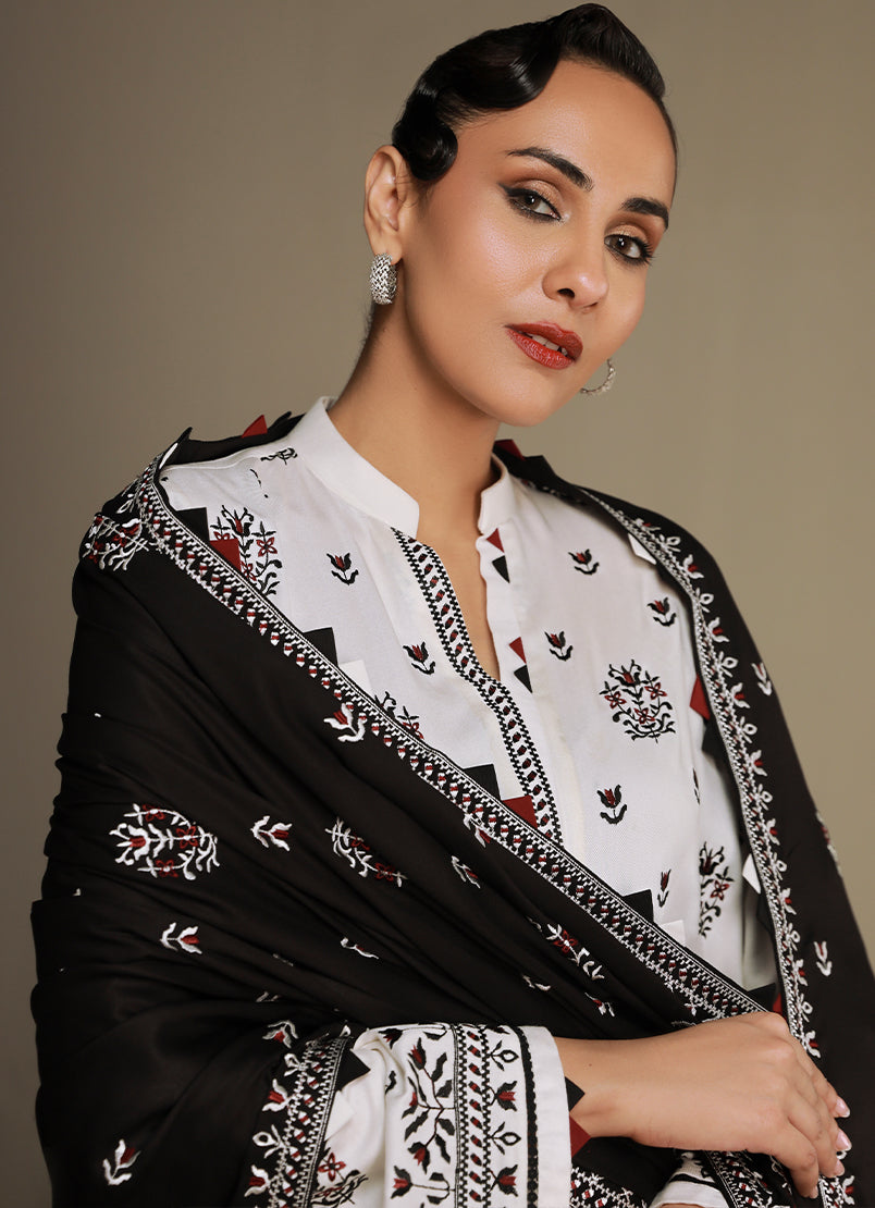 3 PC Viscose Embroidered Suit