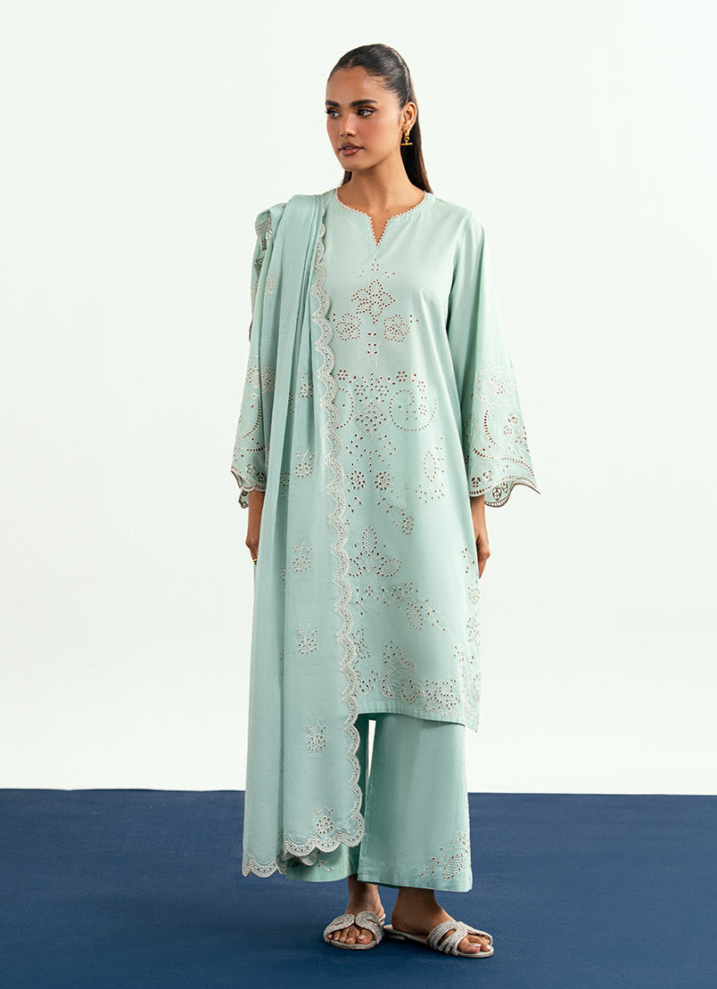 Embroidered 3 PC Suit