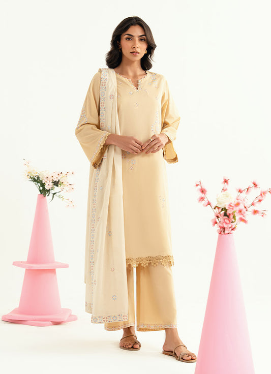 Embroidered 3 PC Suit