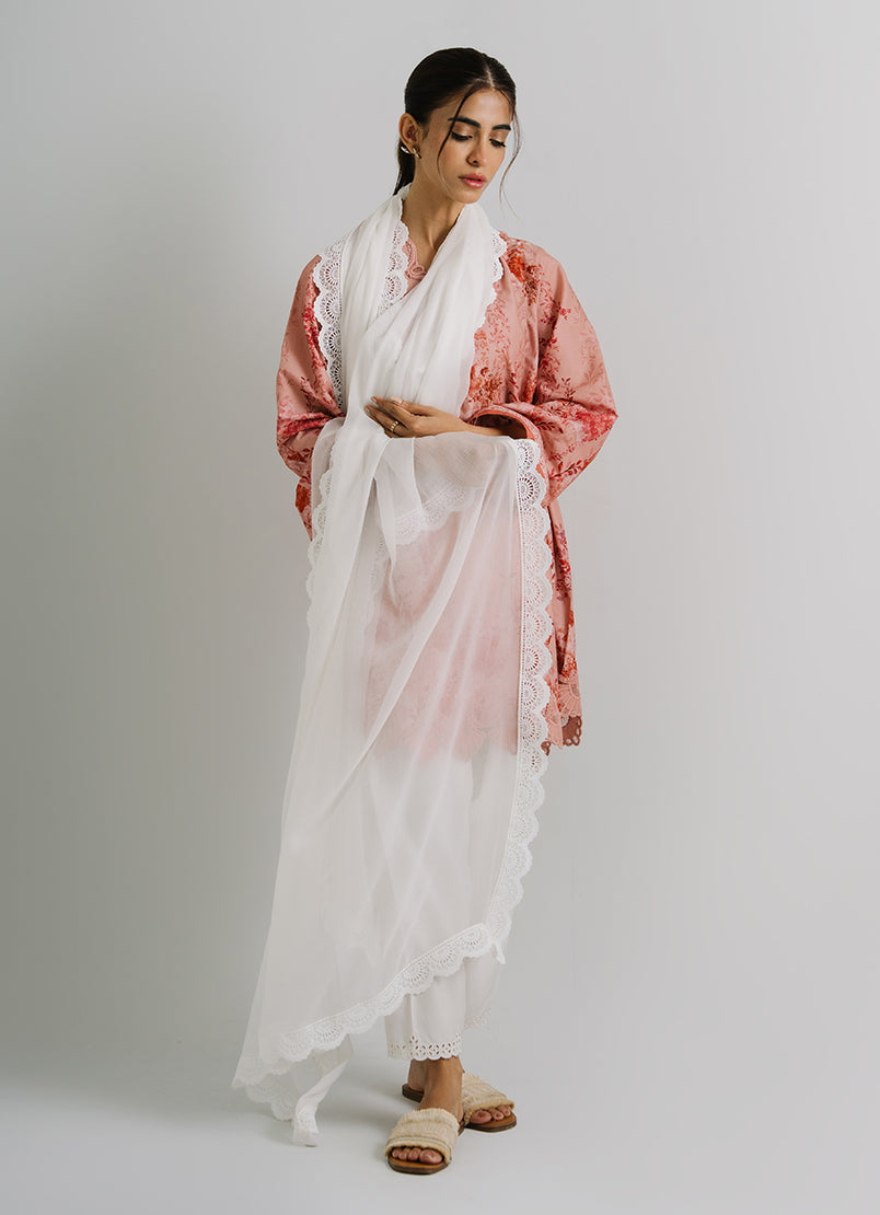 Applique Lace Dupatta