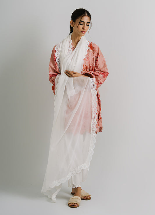 Applique Lace Dupatta