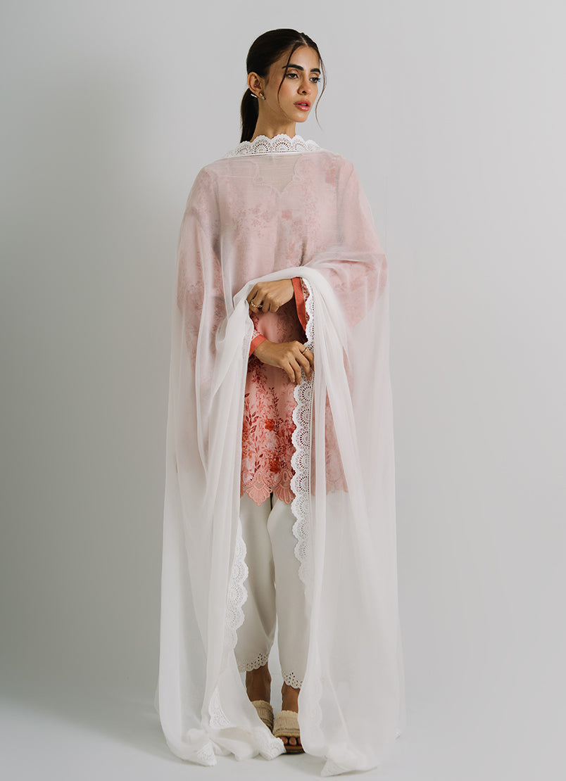 Applique Lace Dupatta