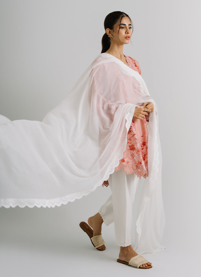 Applique Lace Dupatta