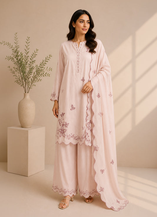 Embroidered 3 PC Suit