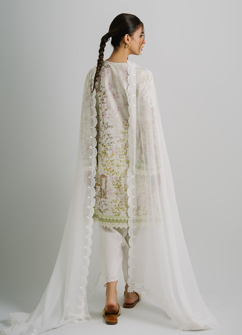 Applique Lace Dupatta