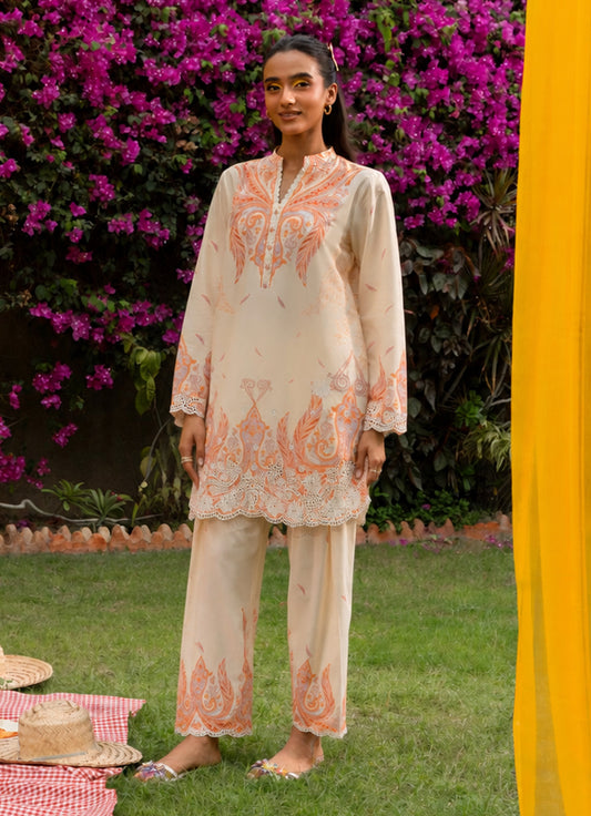 Printed Embroidered CO-ORD set