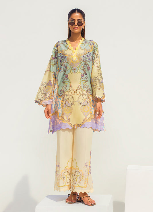 Printed Solid CO-ORD Set