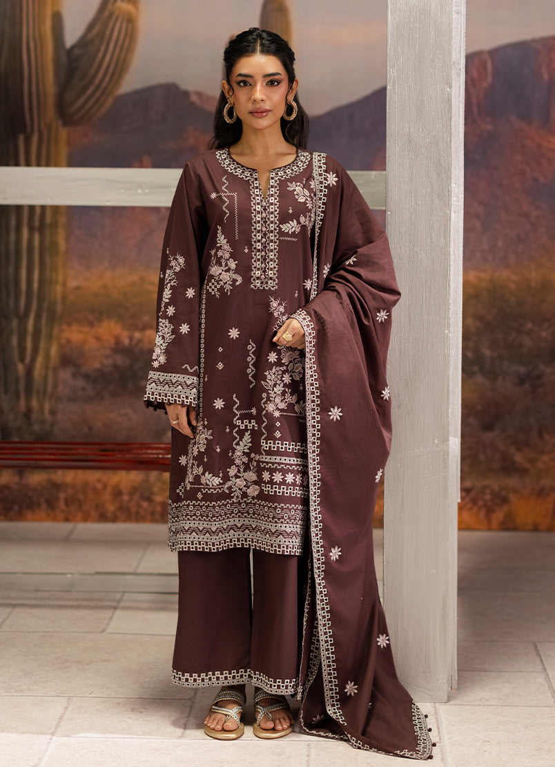Embroidered 3 PC Suit