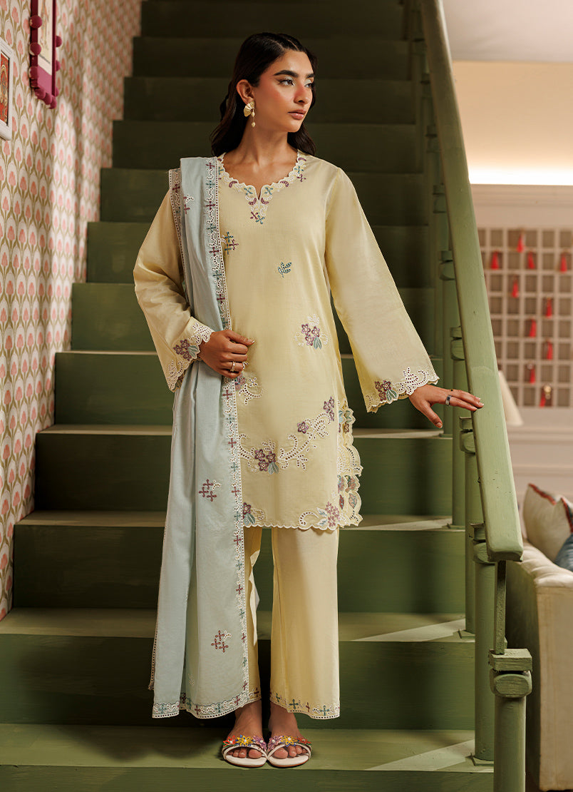Embroidered 3 PC Suit