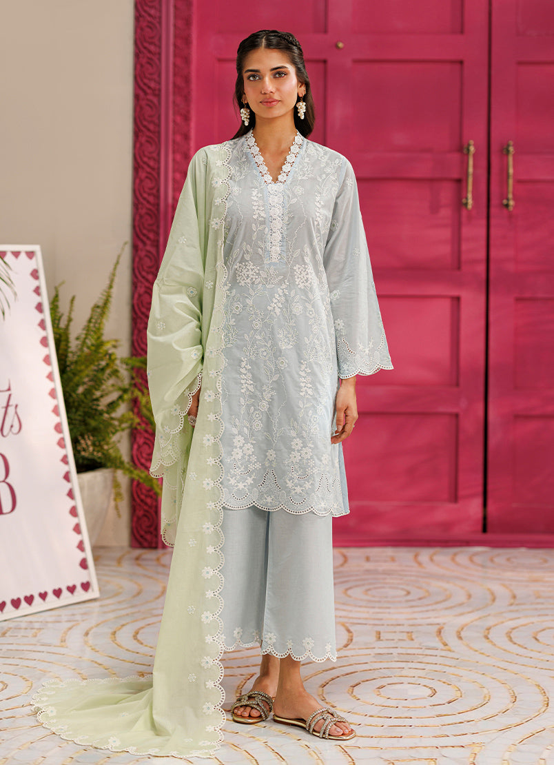 Embroidered 3 PC Suit