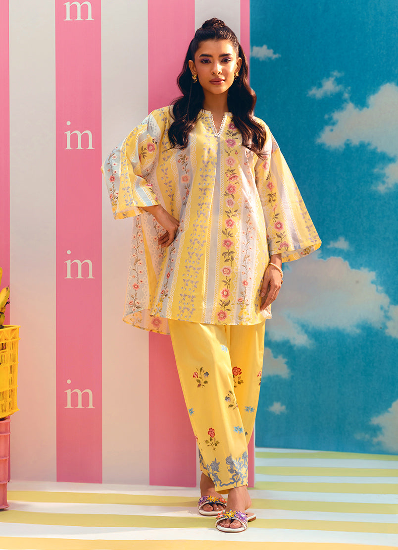 Printed Solid CO-ORD Set