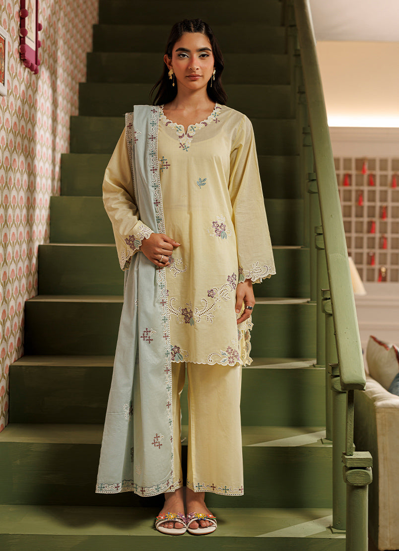 Embroidered 3 PC Suit