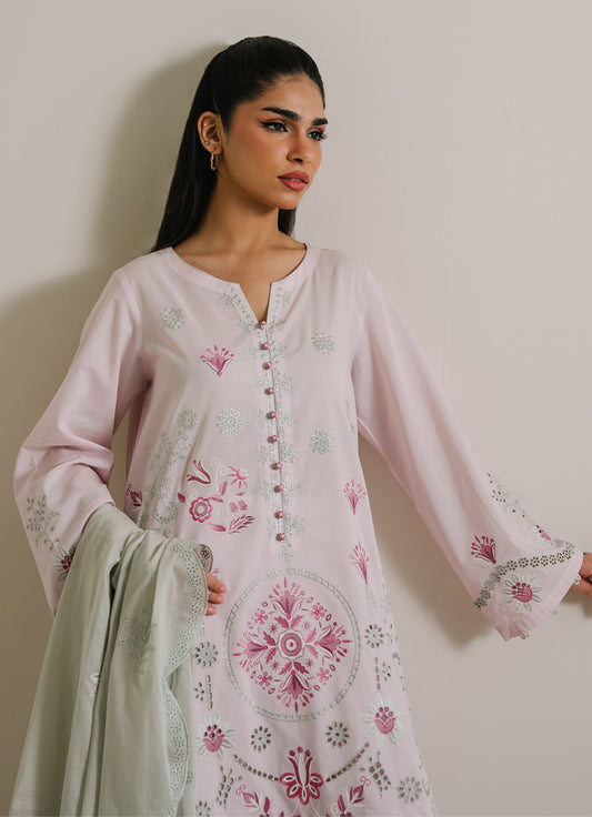 3PC Embroidered Suit