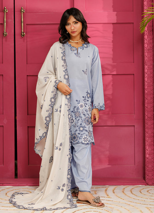 Embroidered 3 PC Suit