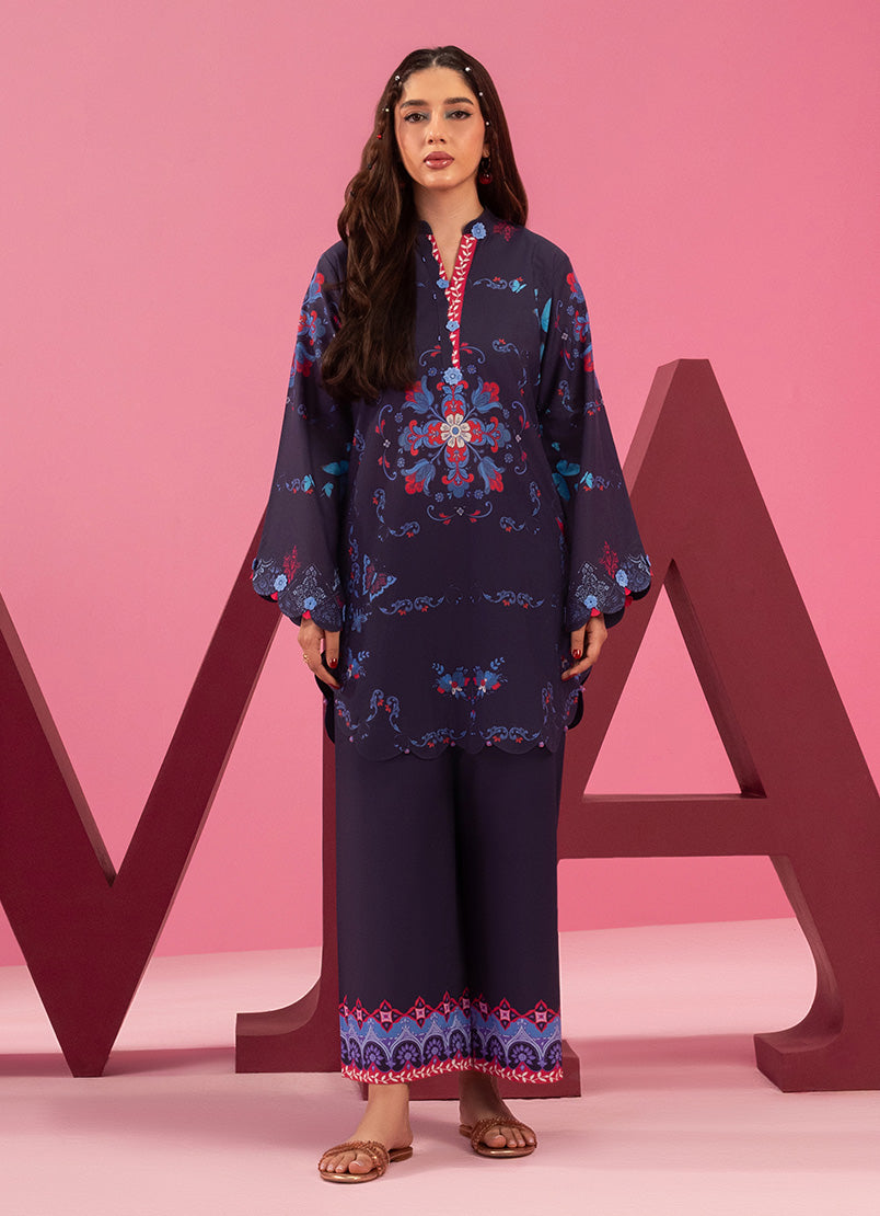 Printed Solid CO-ORD Set