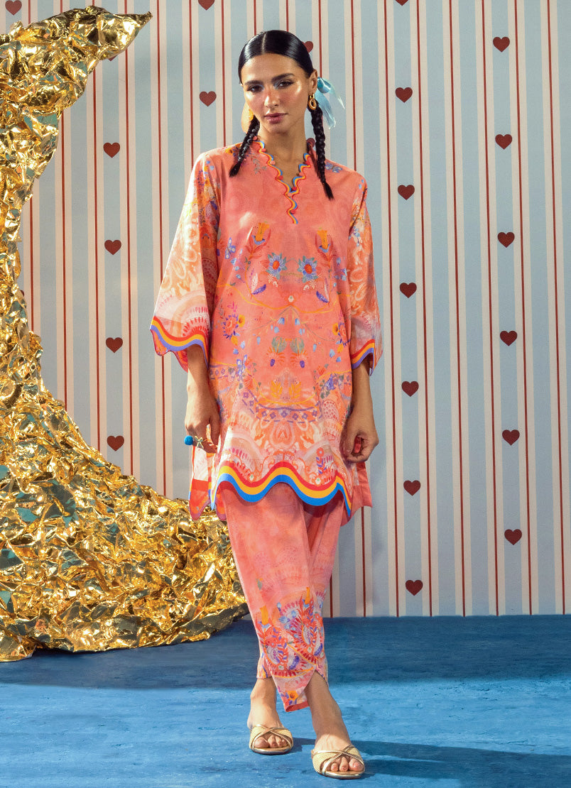 Printed Solid CO-ORD Set