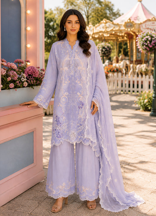 Printed Embroidered 3 PC