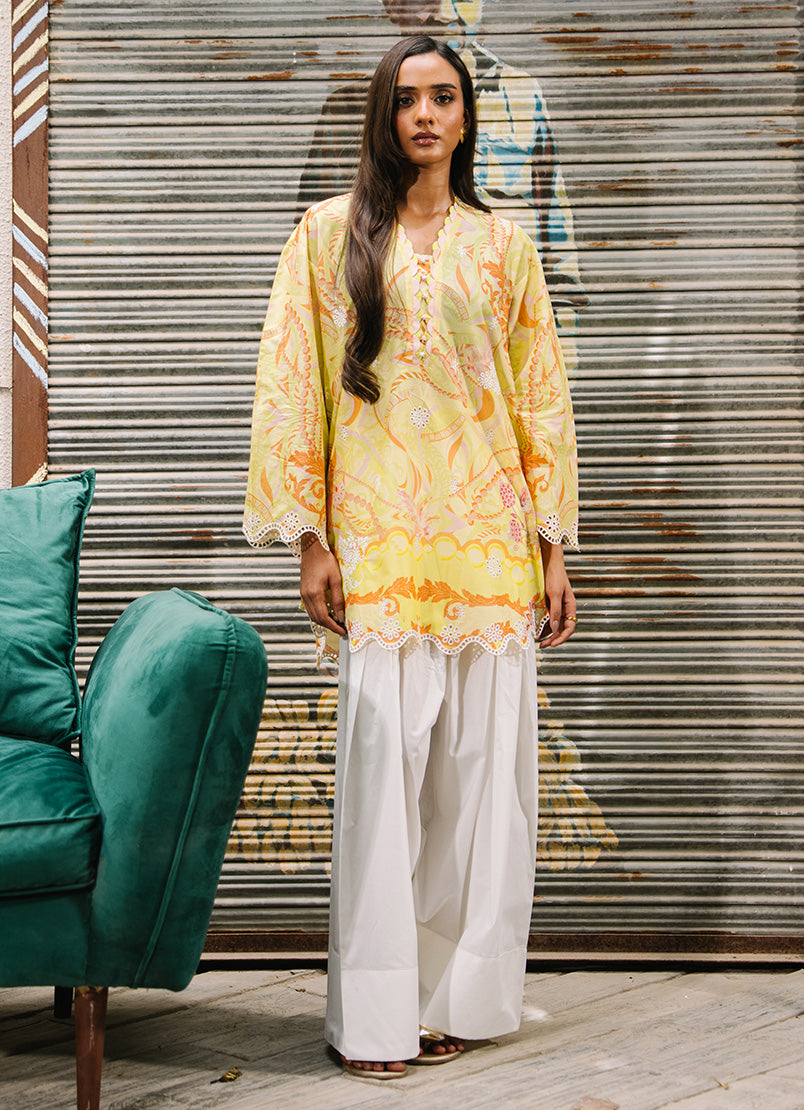 Printed Embroidered Shirt