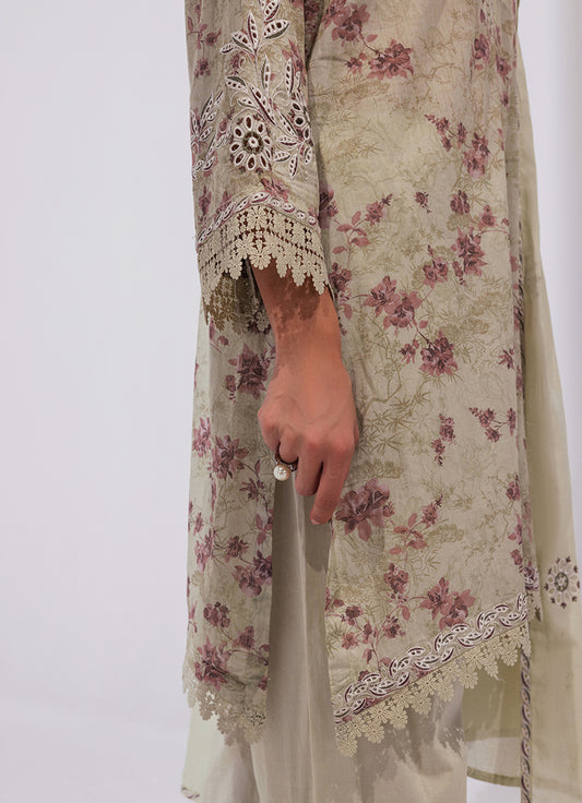 3 PC Embroidered Printed Suit