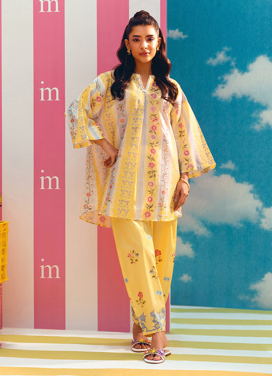 Printed Solid CO-ORD Set