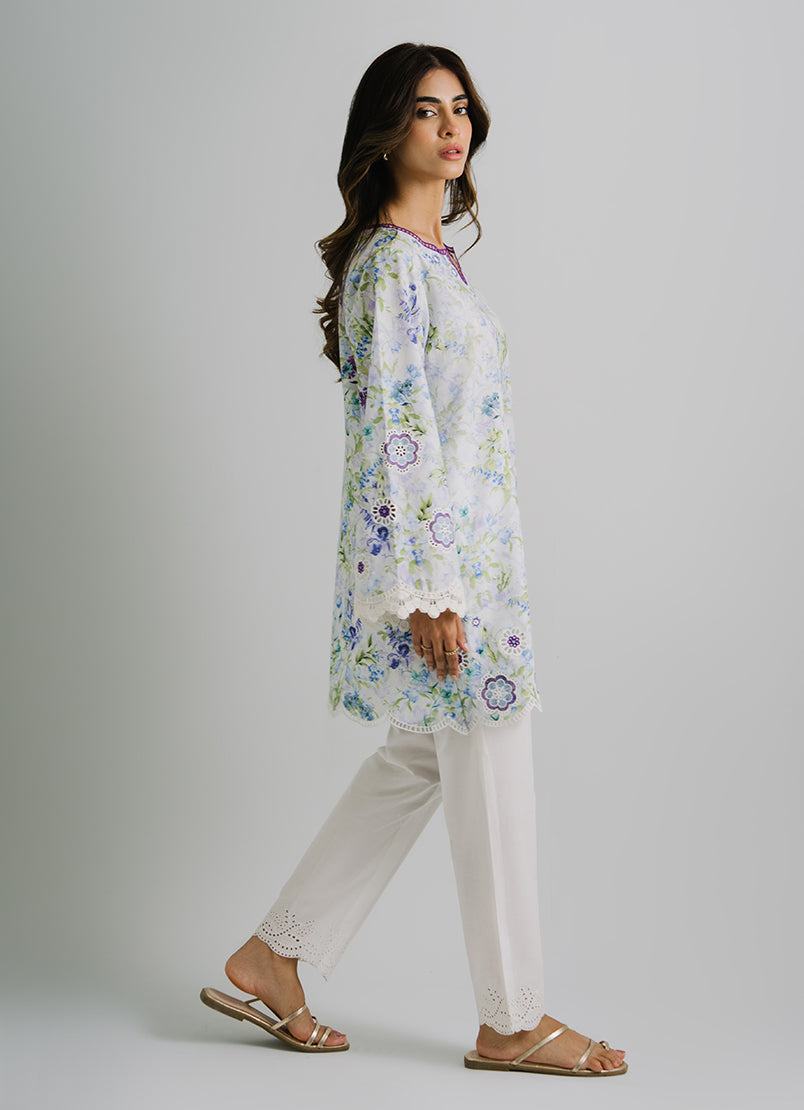 Printed And Embroidered Kurta