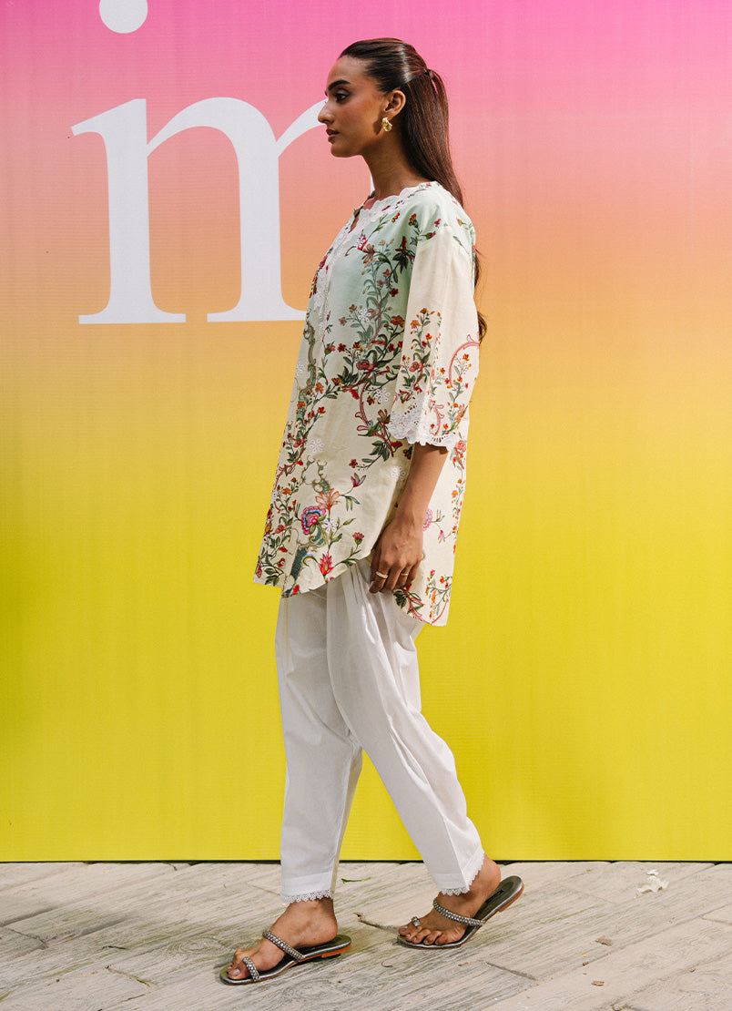 Printed Embroidered Shirt