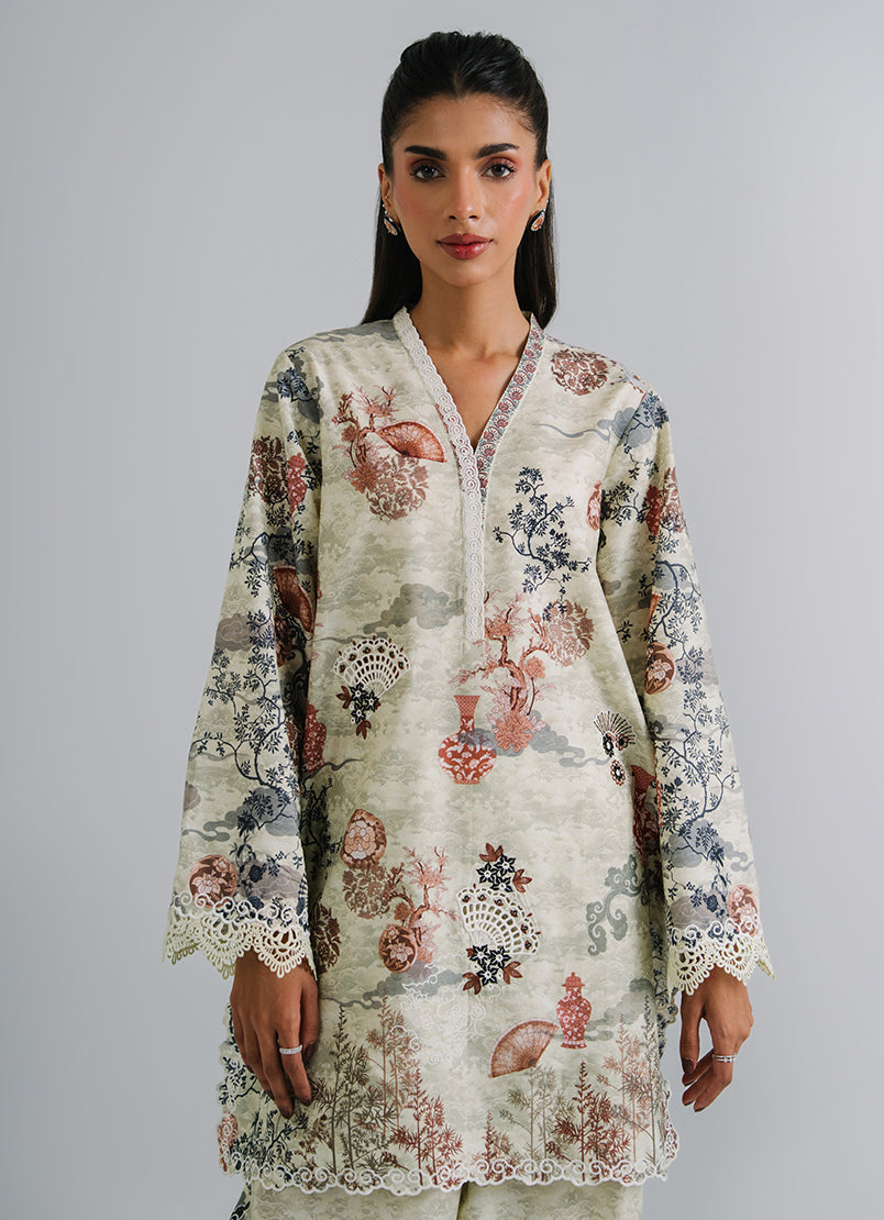 Printed Embroidered CO-ORD Set