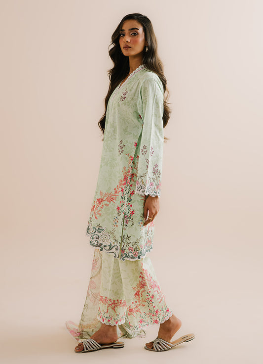 Printed Embroidered 3 PC Suit