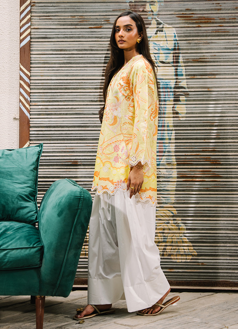 Printed Embroidered Shirt
