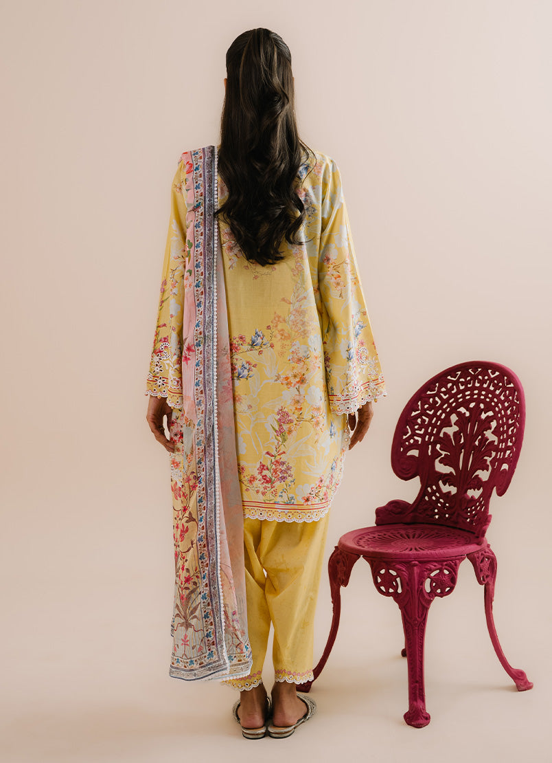 Printed Embroidered 3 PC Suit