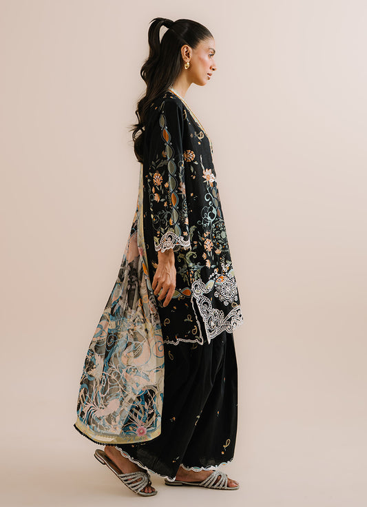 Printed Embroidered 3 PC Suit
