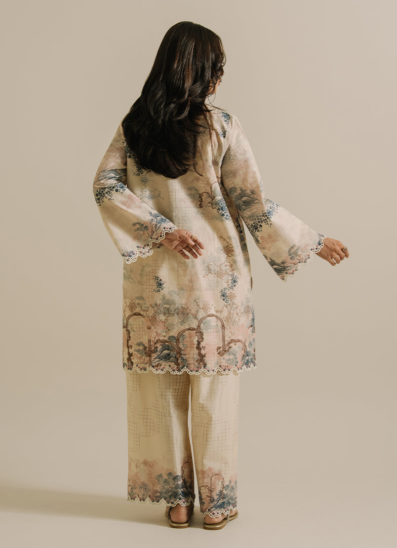 Printed Embroidered CO-ORD Set