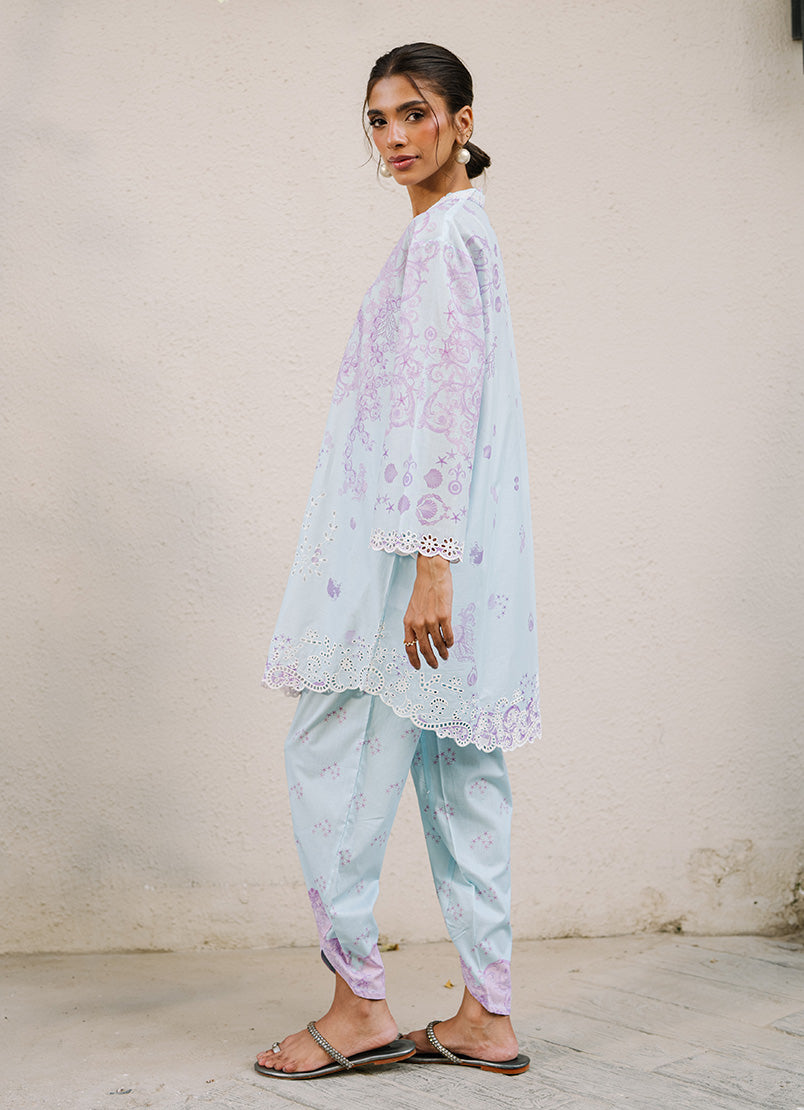 Printed Embroidered CO-ORD Set