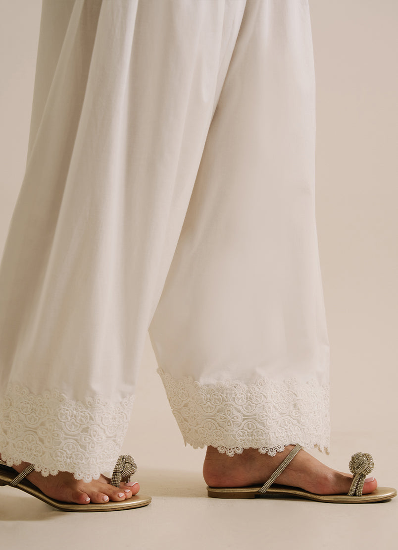Solid Lace Shalwar