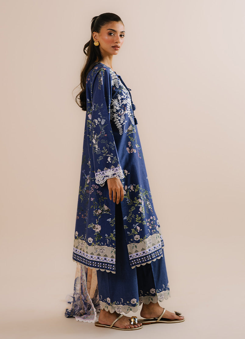 Printed Embroidered 3 PC Suit