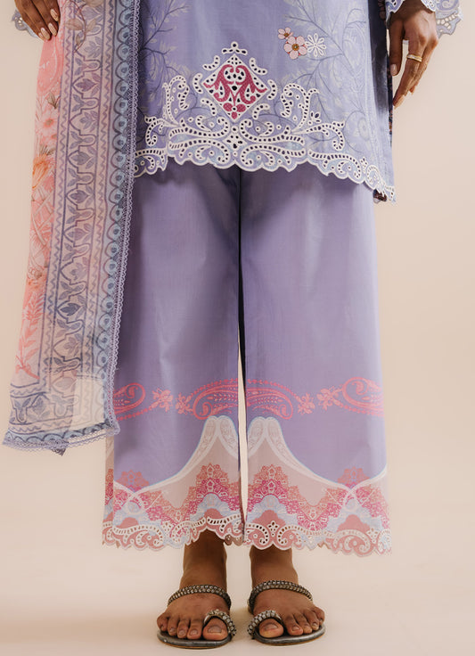 Printed Embroidered 3 PC Suit