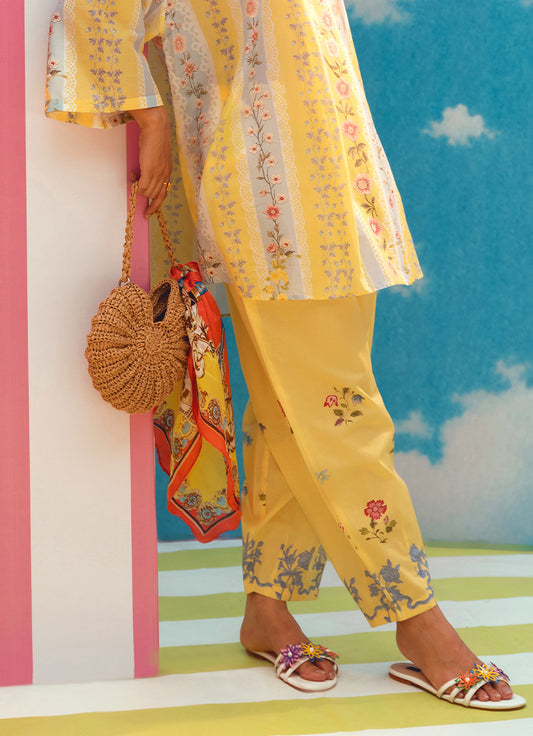Printed Solid CO-ORD Set